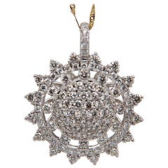 Pendentif en or 18 carats avec diamants de 1,67 carat