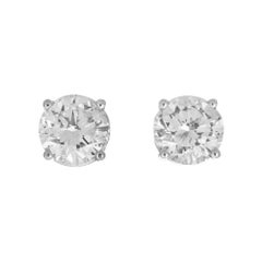 1.67 Carat Diamond Platinum Stud Earrings