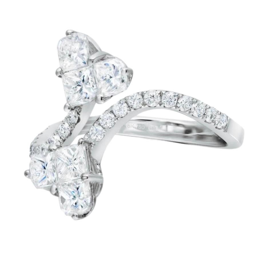 1.67 Carat Heart-Shaped Diamond Statement Ring in 18k White Gold 2