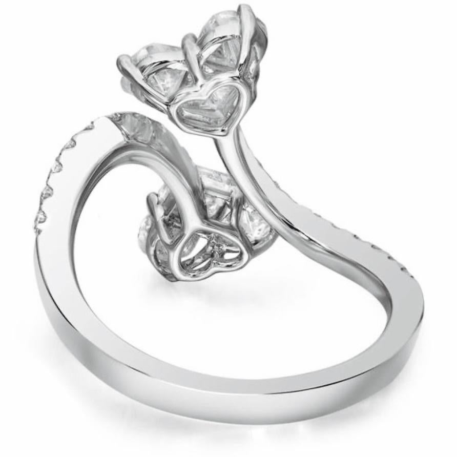 1.67 Carat Heart-Shaped Diamond Statement Ring in 18k White Gold 3