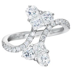 1.67 Carat Heart-Shaped Diamond Statement Ring in 18k White Gold