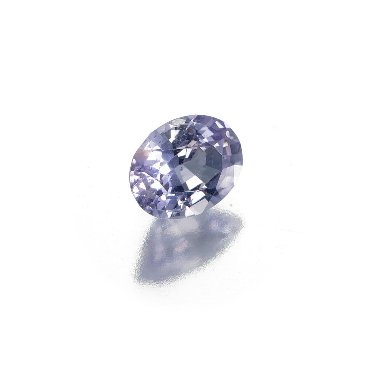 Oval Cut 1.67 Carat Natural Purple Spinel from Burma No heat For Sale