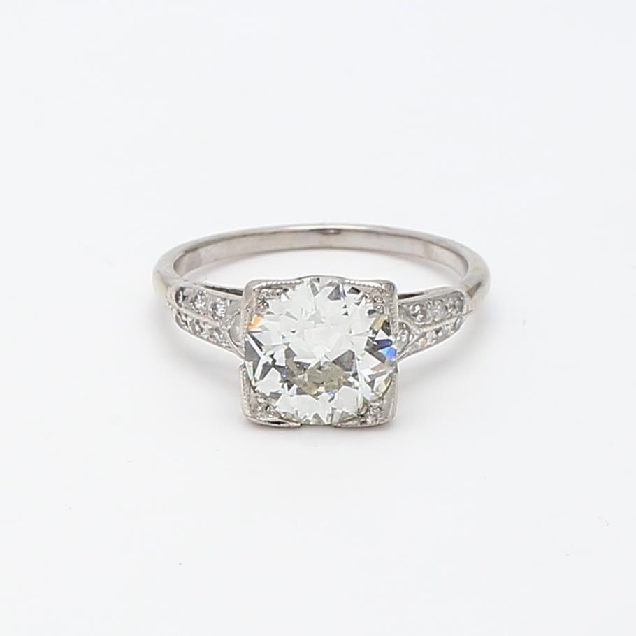 Title:
1.67 Carat Old European Cut Shape J-VS1 Diamond Platinum Wedding Ring
Style:
Wedding
Metal:
Platinum
Gemstone 1:
1.67 Carat Diamond
Number of Stones:
1
Color:
J
Clarity:
VS1
Shape:
Old European Cut
GIA:
DIAM OE J VS1 (GIA)