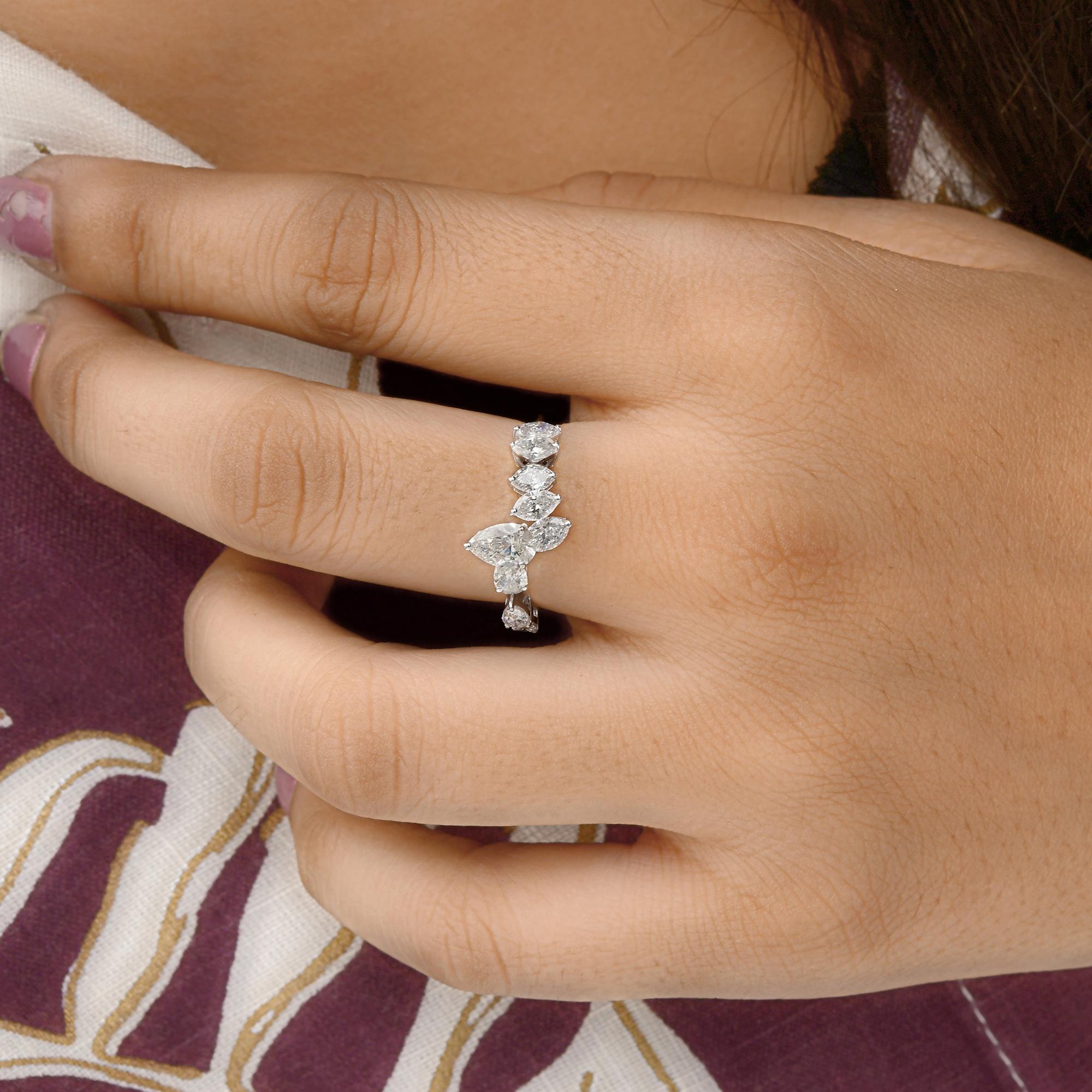 in vendita:  Anello di fidanzamento con diamante reale da 1,67 carati Tutte le tariffe pagate Oro bianco 18 carati 2