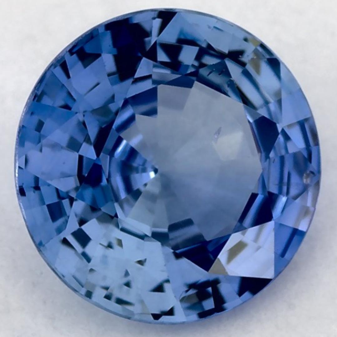 1.67 Karat Blauer runder Saphir, loser Edelstein (Rundschliff) im Angebot
