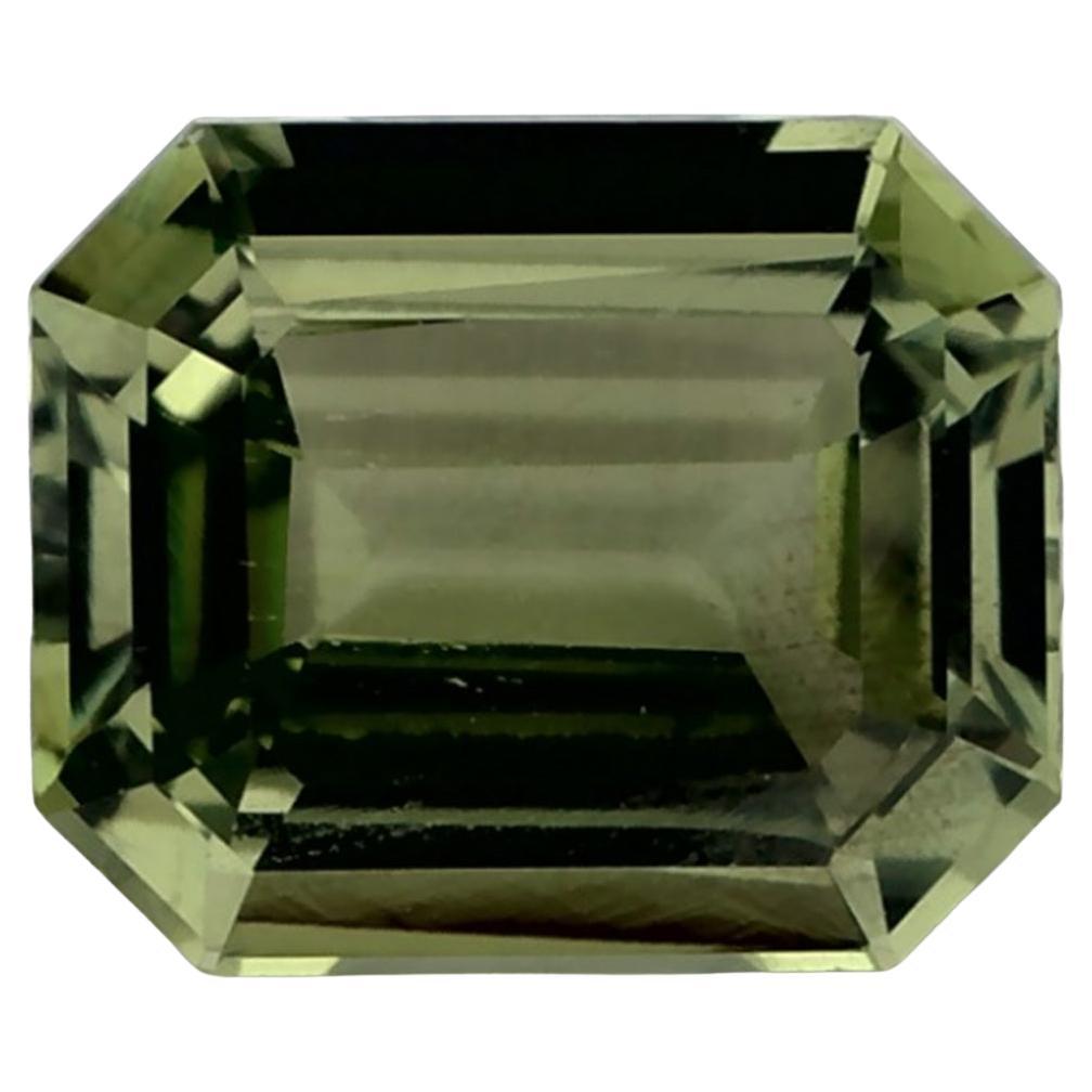 1.67 Ct Green Sapphire Octagon Cut Loose Gemstone
