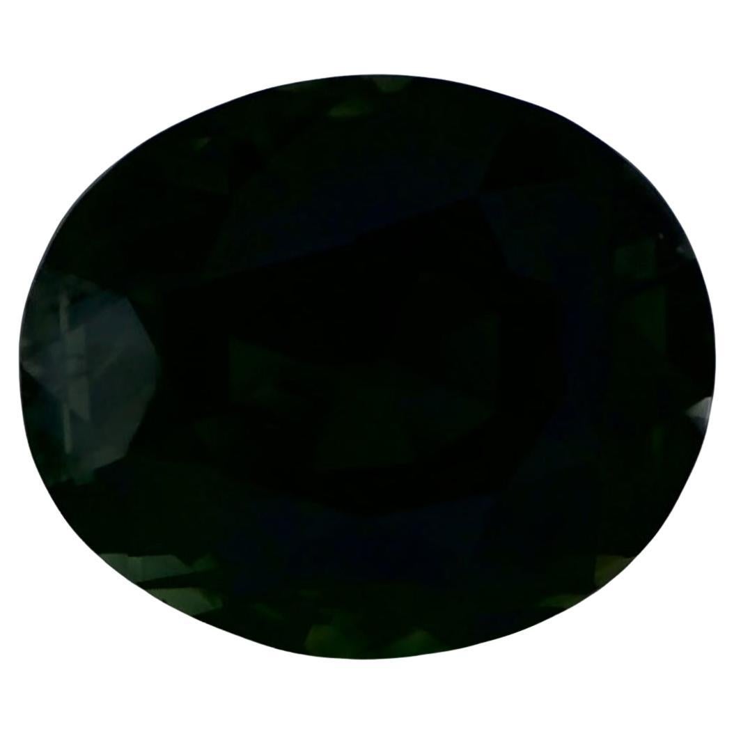 1.67 Ct Green Sapphire Oval Certified Loose Gemstone (Saphir vert ovale certifié)