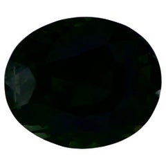 1.67 Ct Green Sapphire Oval Certified Loose Gemstone (Saphir vert ovale certifié)
