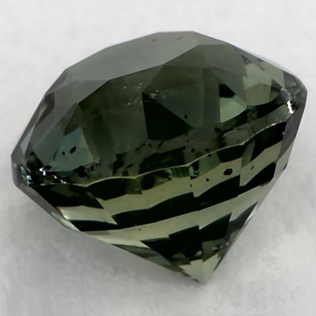 1.67 Ct Green Sapphire Round Loose Gemstone (Saphir vert rond en vrac) Neuf - En vente à Fort Lee, NJ