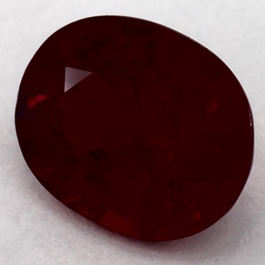 1.67 Ct Ruby Oval Loose Gemstone (Ovalschliff) im Angebot