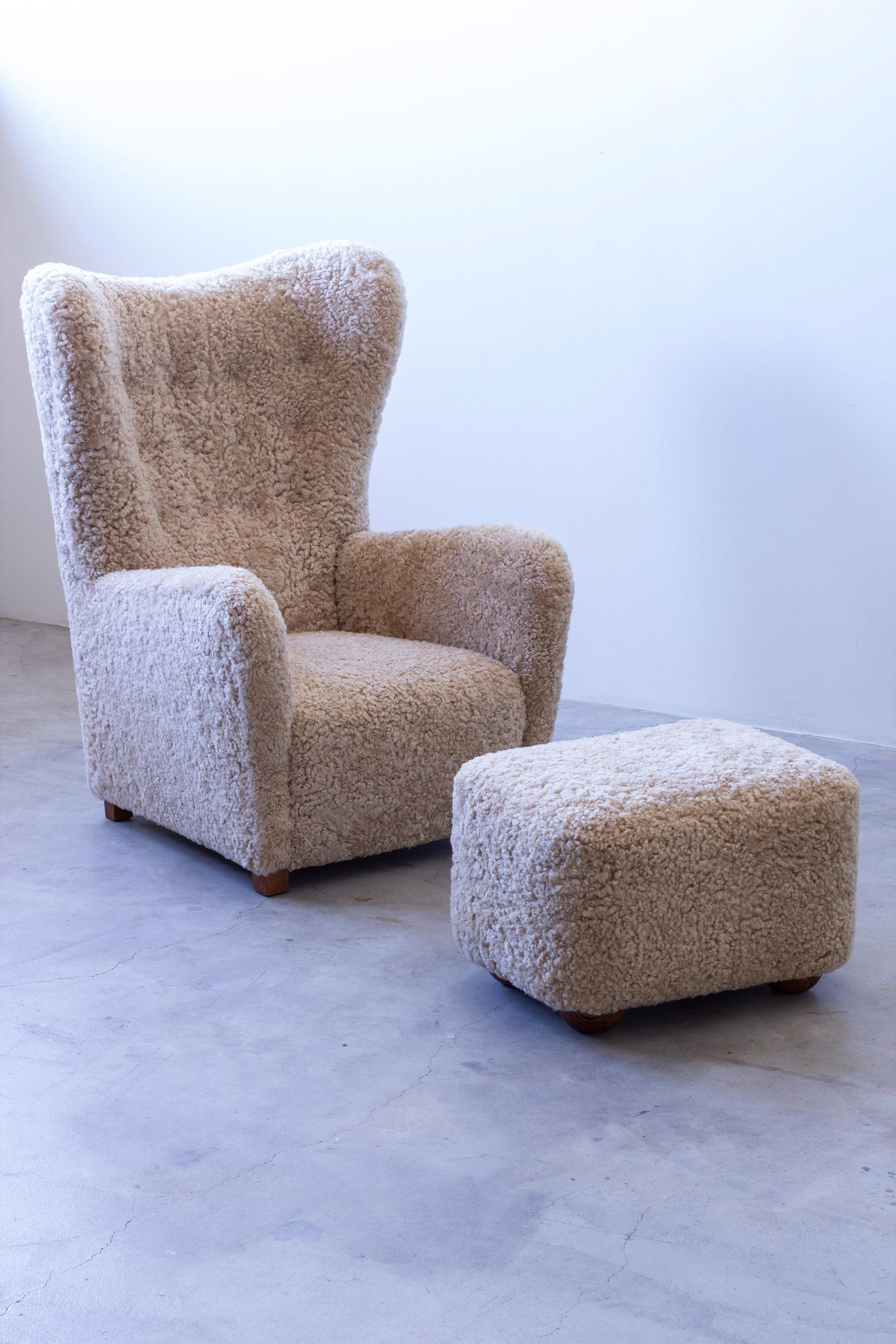 Scandinavo moderno Sedia Wingback 