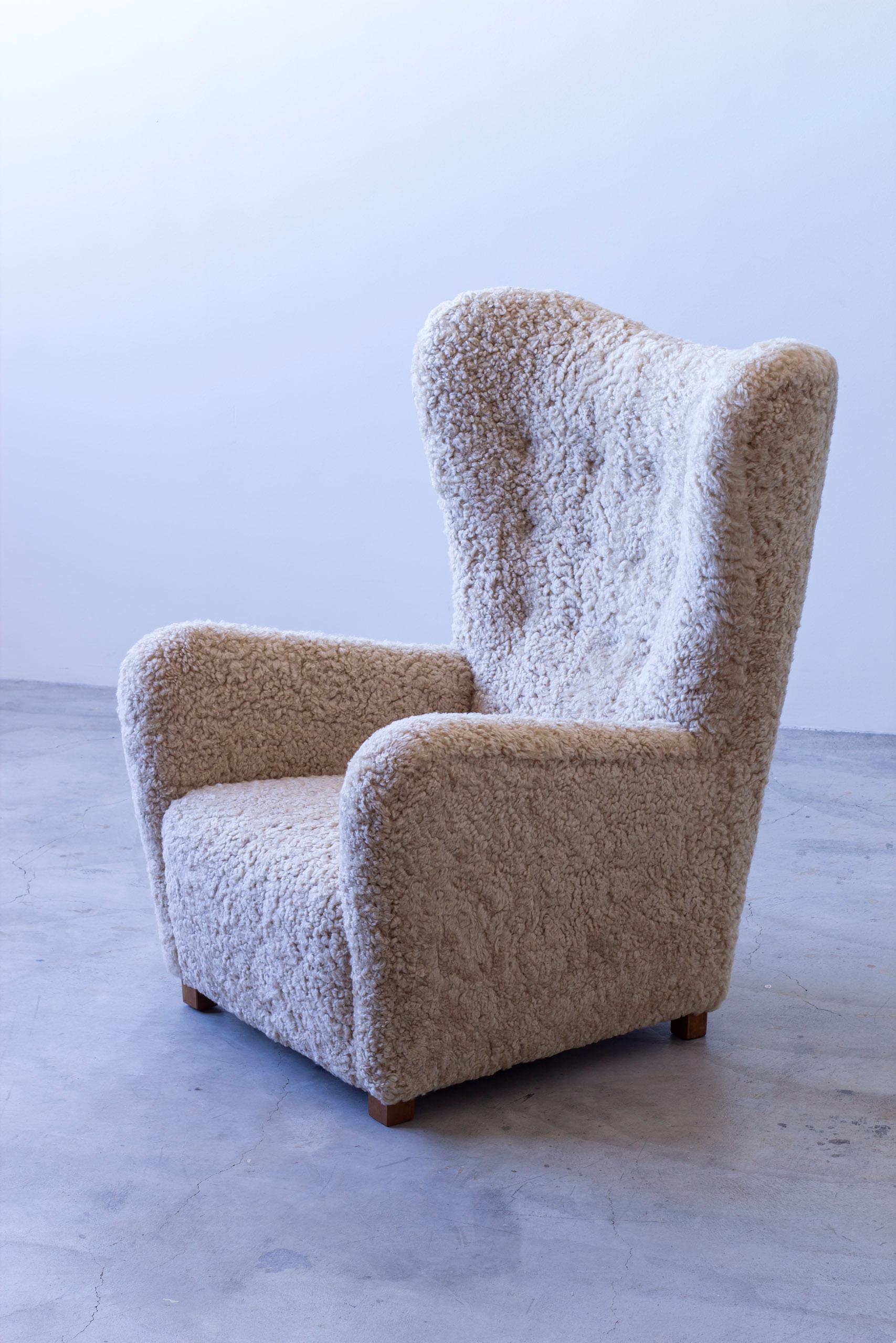 Metà XX secolo Sedia Wingback 