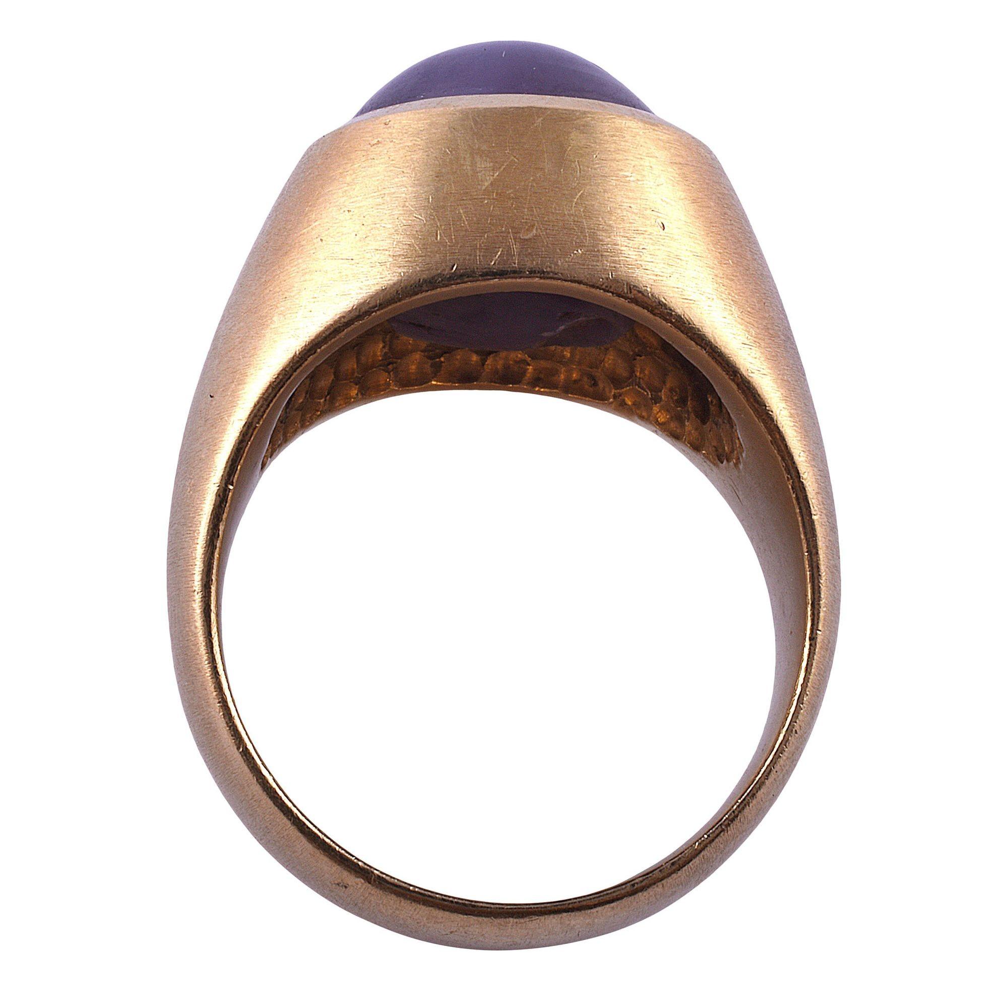Women's 16.75 Carat Purple Star Sapphire Mens Ring For Sale