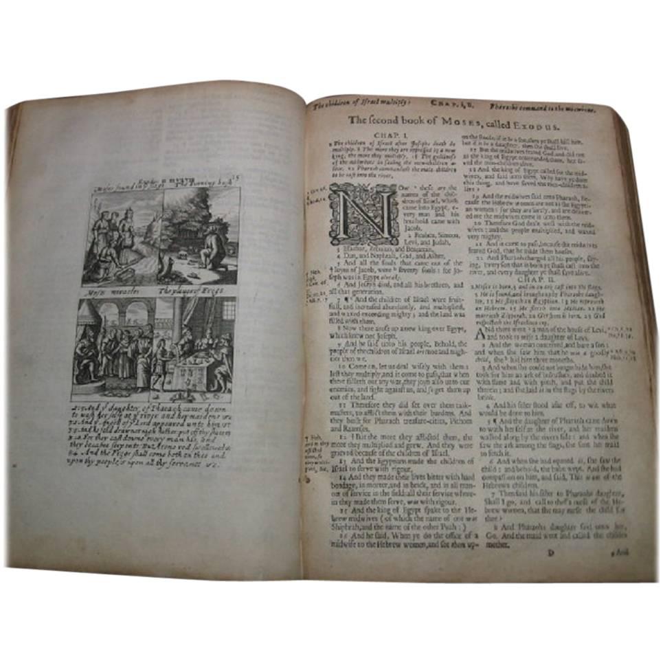 1675 King James Bible Cambridge Complete Illustrated 178 Van Hove Engravings For Sale