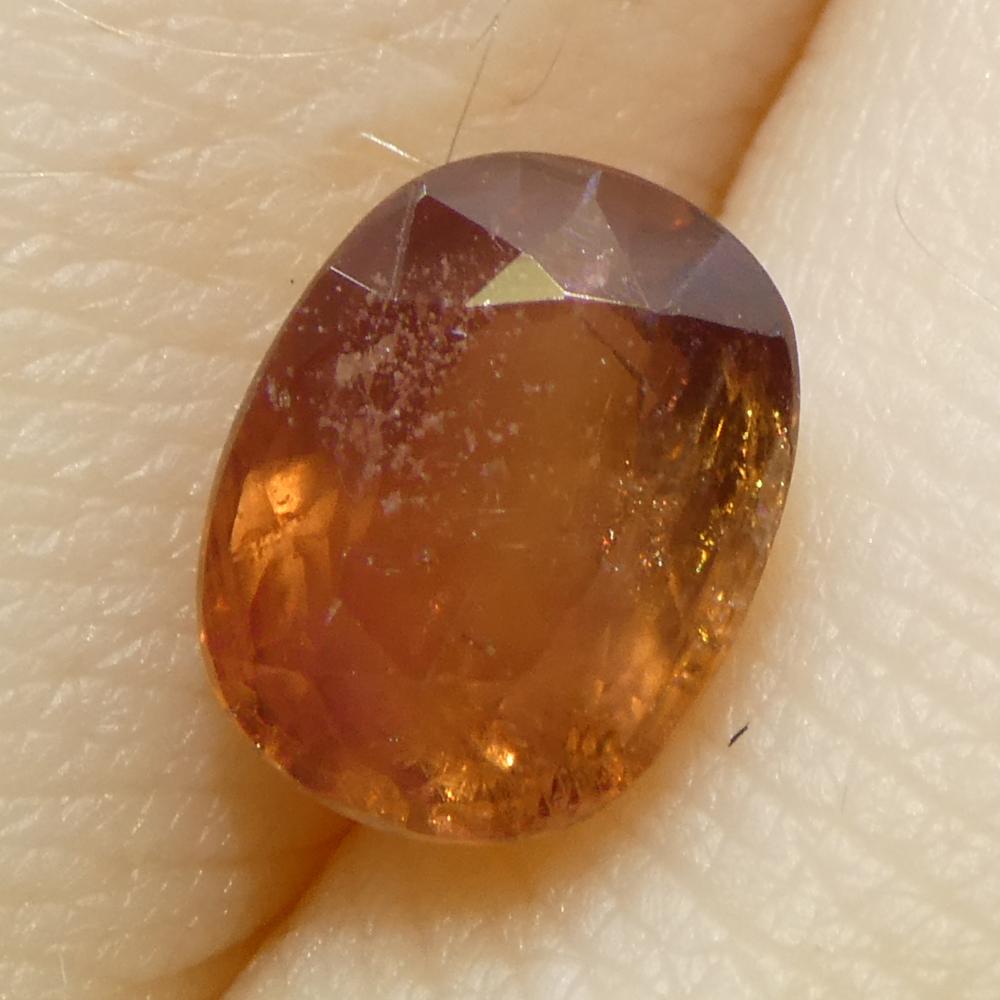 1.67ct Cushion Orange Sapphire from Tanzania For Sale 6