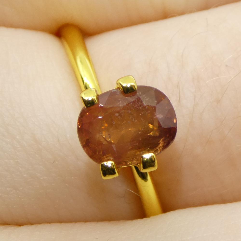 1.67ct Cushion Orange Sapphire from Tanzania For Sale 8