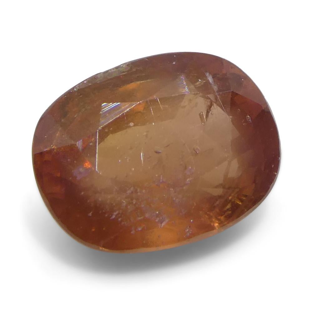 1.67ct Cushion Orange Sapphire from Tanzania In New Condition For Sale In Toronto, Ontario