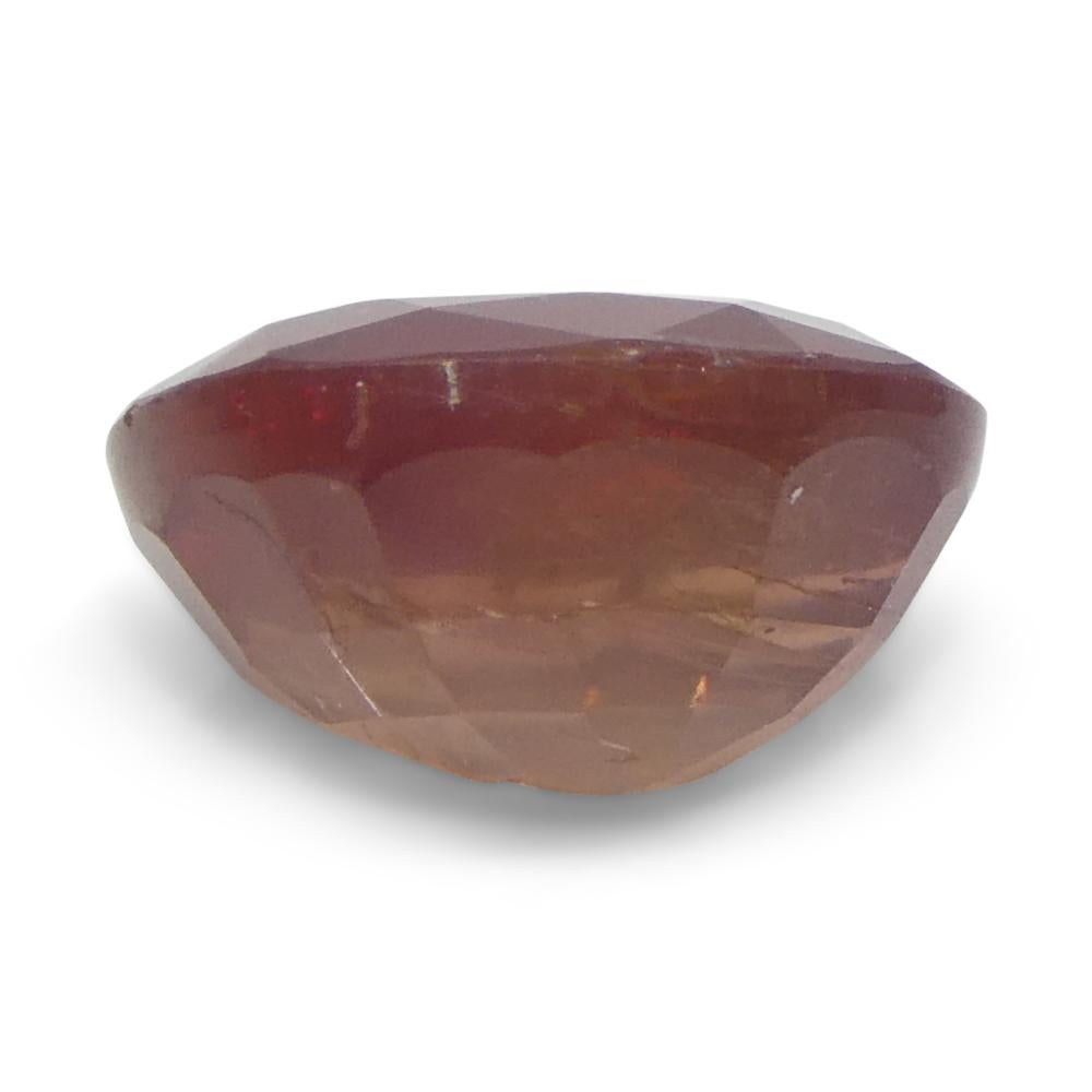 1.67ct Cushion Orange Sapphire from Tanzania For Sale 3