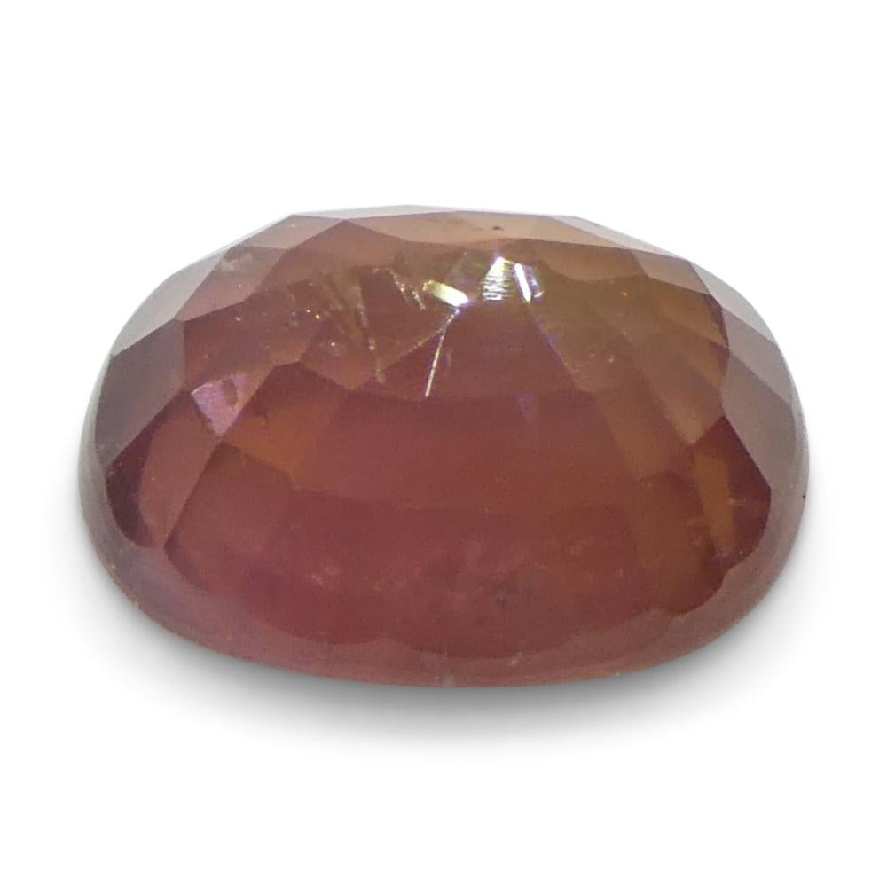 1.67ct Cushion Orange Sapphire from Tanzania For Sale 4