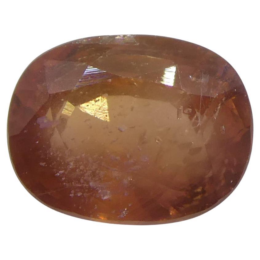1.67ct Cushion Orange Sapphire from Tanzania