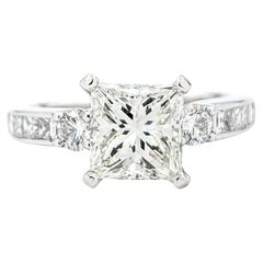 1.67ct Diamond Engagement Ring In White Gold