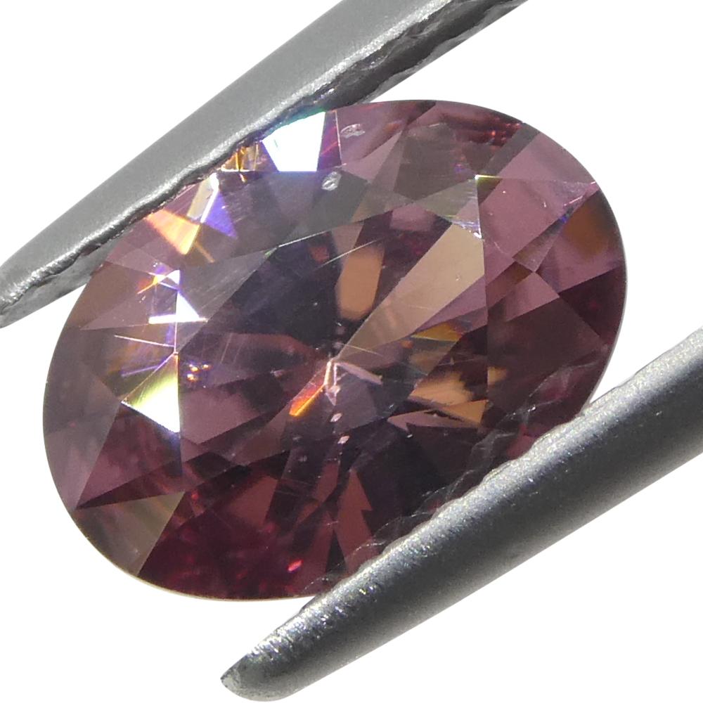 1.67ct Natural Earth Mined Oval Master Brilliant Cut Pink Zircon from Sri Lanka For Sale 7