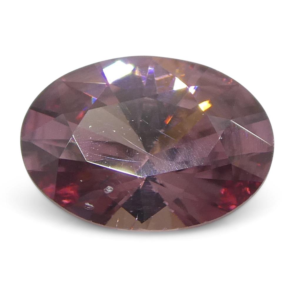 1.67ct Natural Earth Mined Oval Master Brilliant Cut Pink Zircon from Sri Lanka For Sale 1