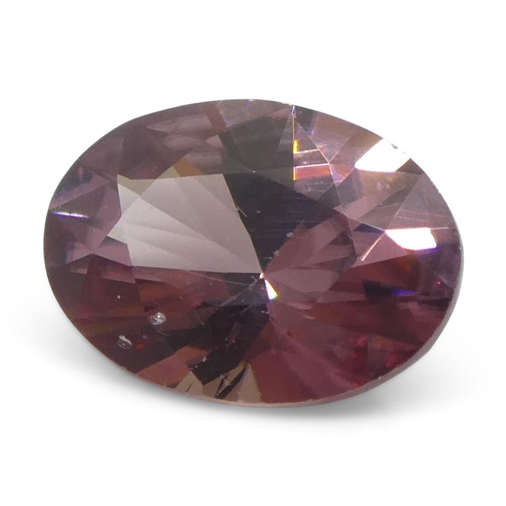 1.67ct Natural Earth Mined Oval Master Brilliant Cut Pink Zircon from Sri Lanka For Sale 3