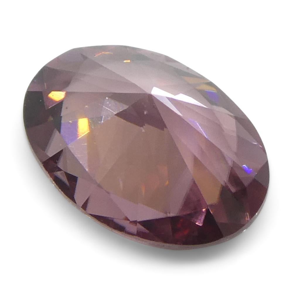 1.67ct Natural Earth Mined Oval Master Brilliant Cut Pink Zircon from Sri Lanka For Sale 6