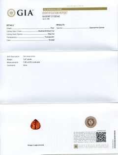 1.67ct Vivid Fanta Orange Spessartine/Spessartite Garnet Pear, certifié GIA