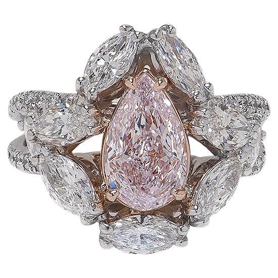 1.67cts Pink Diamond Laurel Ring For Sale