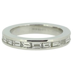 1.68 Carat Channel Set Baguette Cut Diamond Eternity Ring Size M 1/2 (53)