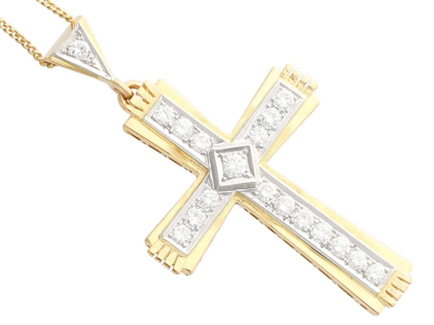 vintage cross necklace gold