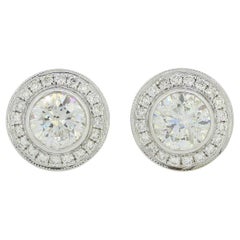 1.68 Carat Diamond Stud Earrings