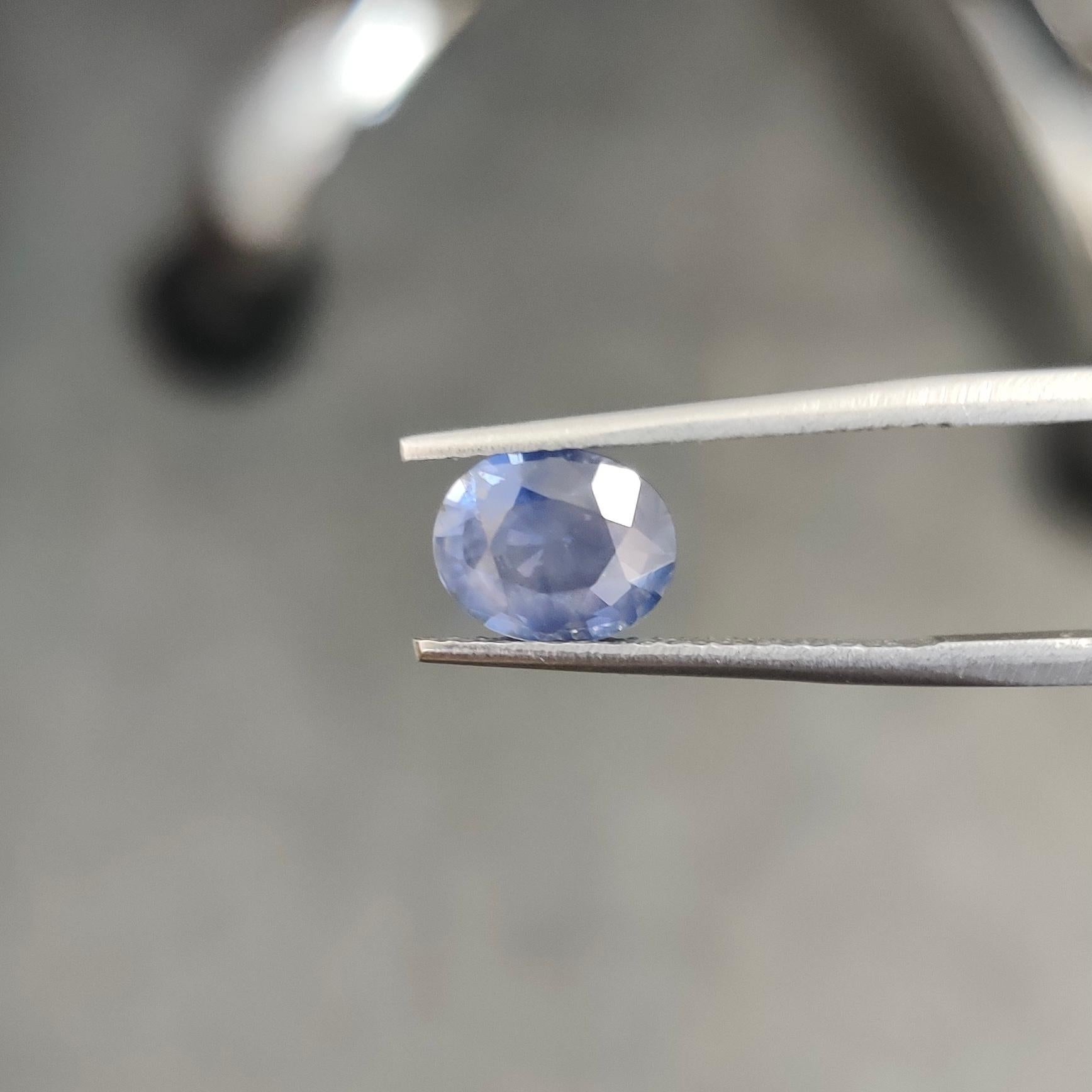 1,68 Karat Oval geschliffener, farbwechselnder natürlicher Saphir Edelstein (Ovalschliff)