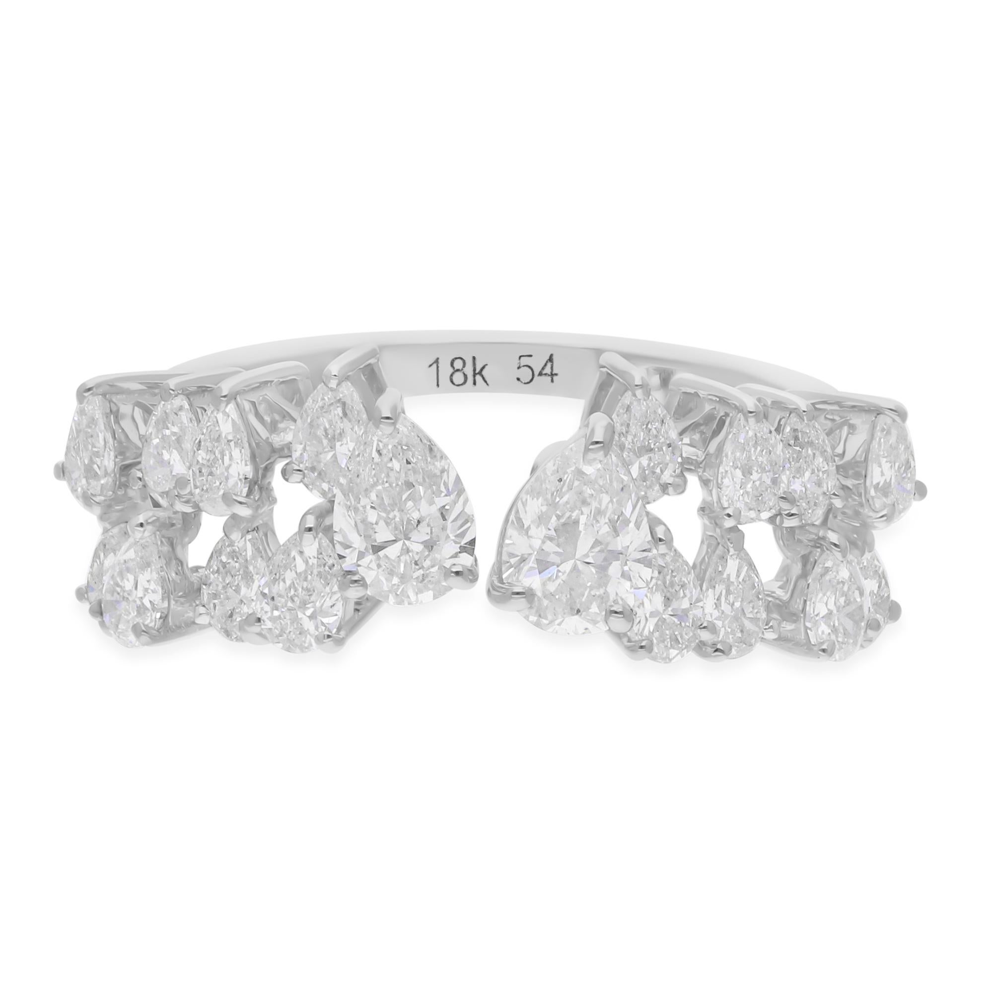 in vendita:  Anello da polso con diamante a pera naturale da 1,68 carati SI/H Oro bianco 14 carati Gioielli di pregio 6