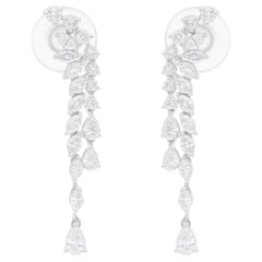 1,68 Carati SI/H Orecchini a Pera Marquise con Diamante a Penzoloni Gioielli in Oro Bianco 18k