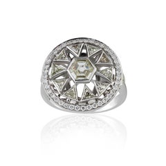 1.68 Carat Stepcut Diamond Ring in 18 Karat White Gold