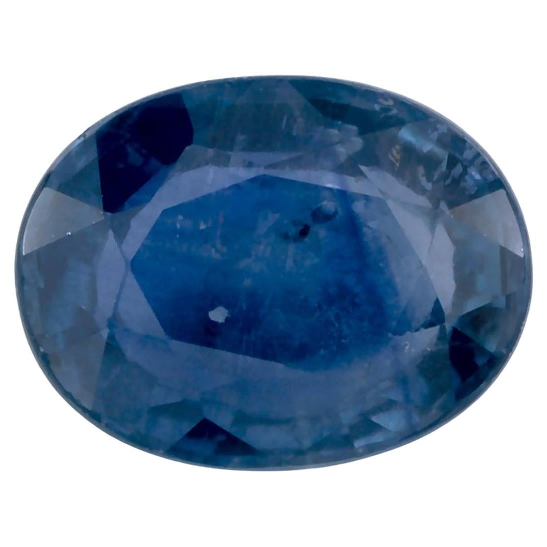 1.68 Karat Blauer Saphir Oval Loser Edelstein