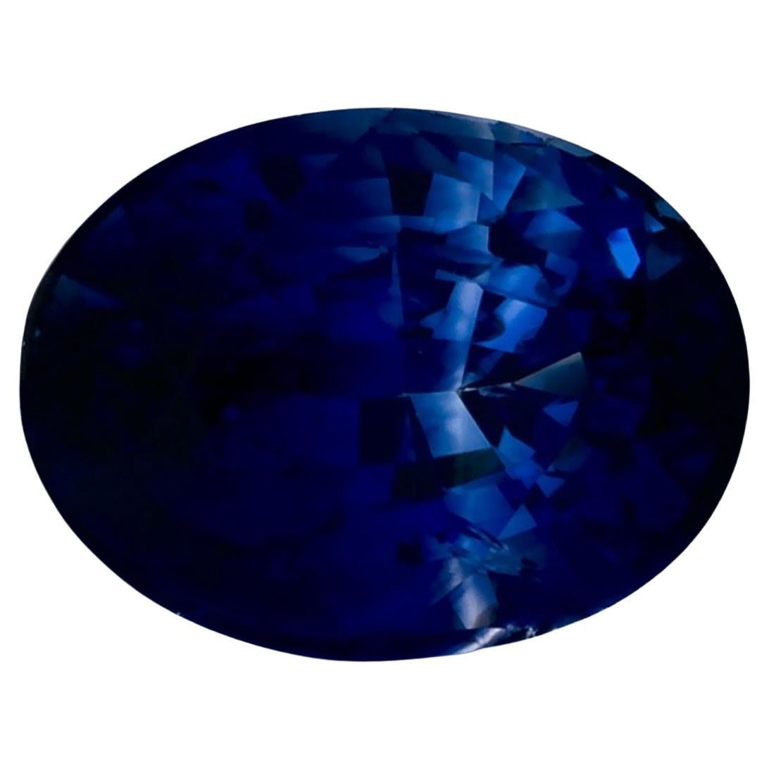 1.68 Karat Blauer Saphir Oval Loser Edelstein