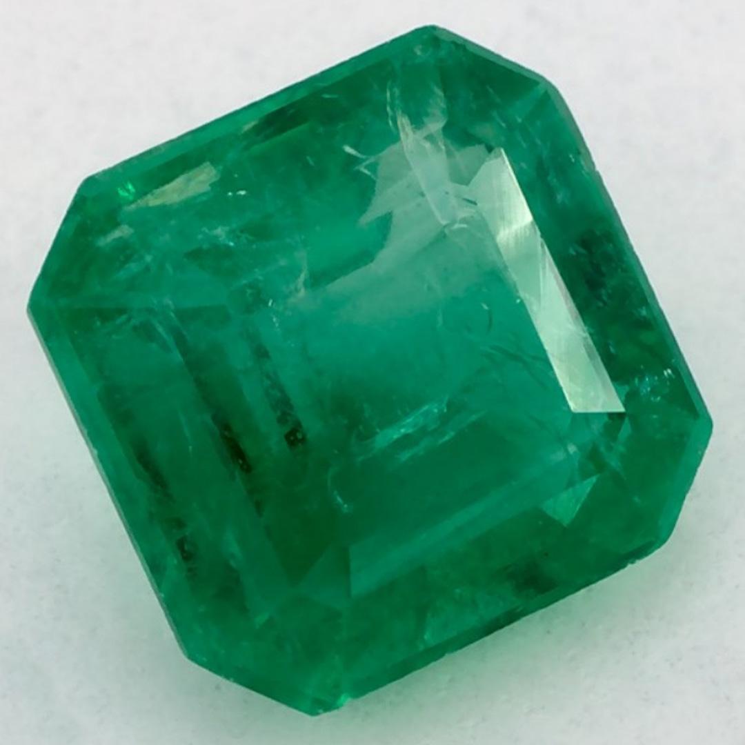 1,68 Karat Smaragd Asscher Loser Edelstein (Asscher-Schliff) im Angebot