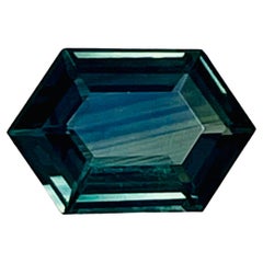 1.68 Ct Hexagone Saphir couleur sarcelle 