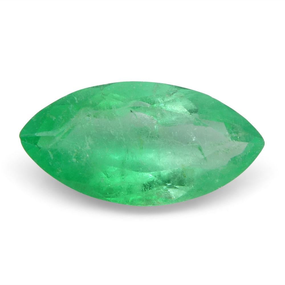 1.68 Carat Marquise Emerald GIA Certified Colombian For Sale 4