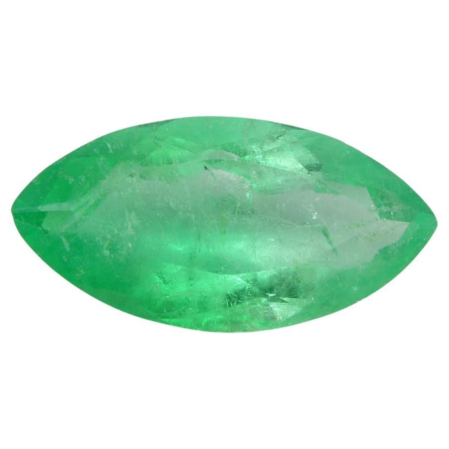 1.68 ct Marquise Emerald GIA Certified Colombian For Sale