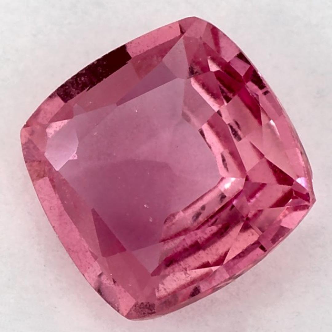 1.68 Karat rosa Saphir Cushion zertifiziert lose Edelstein (Kissenschliff) im Angebot