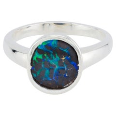 1.68 cts, Boulder opal silver ring