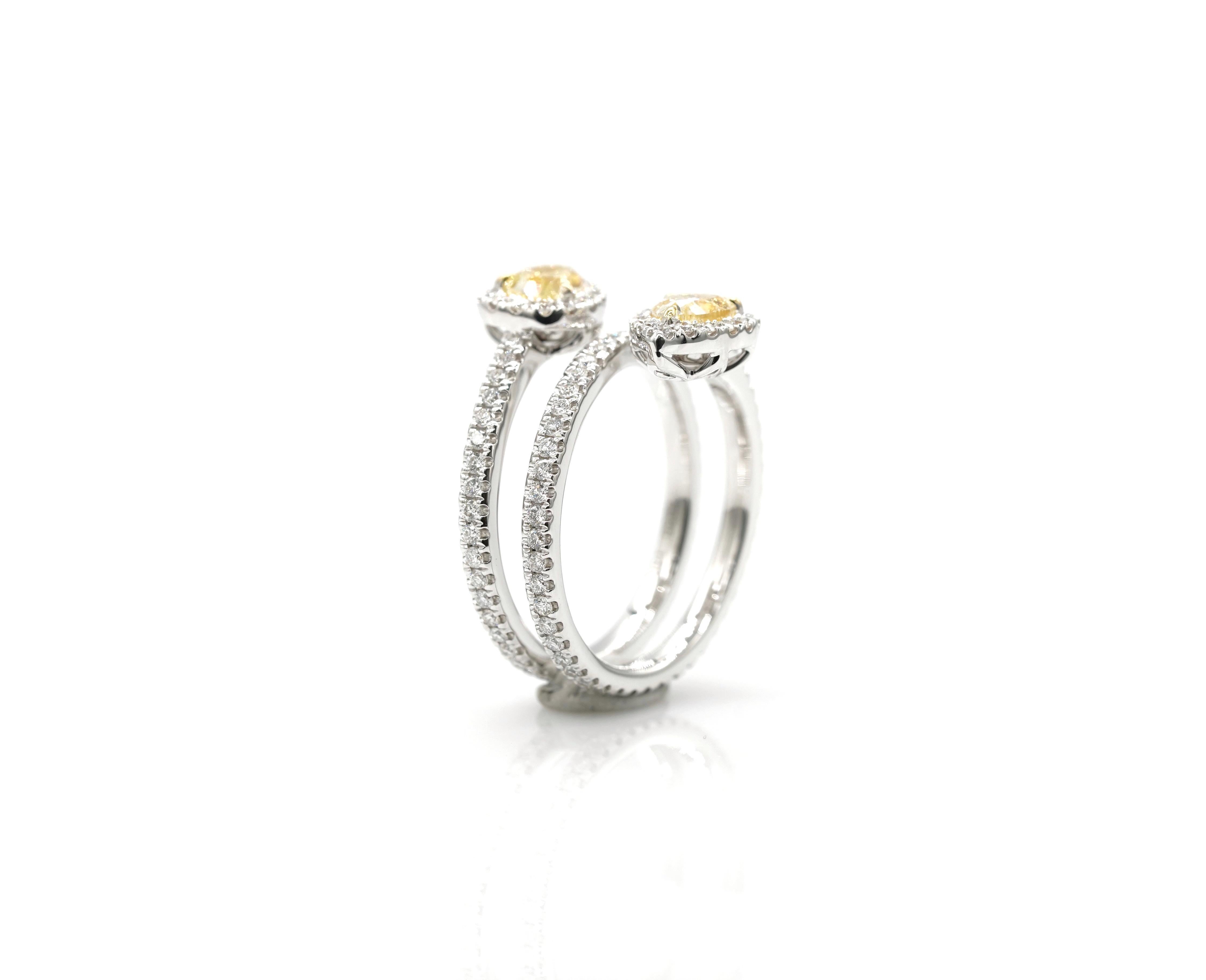 Celebrate your love with this 2.62 Carats Total Weight Toi Et Mois Diamond Engagment ring—a symbol of unity, elegance, and enduring connection. This enchanting piece symbolizes the beautiful union between two souls. Handcrafted with remarkable