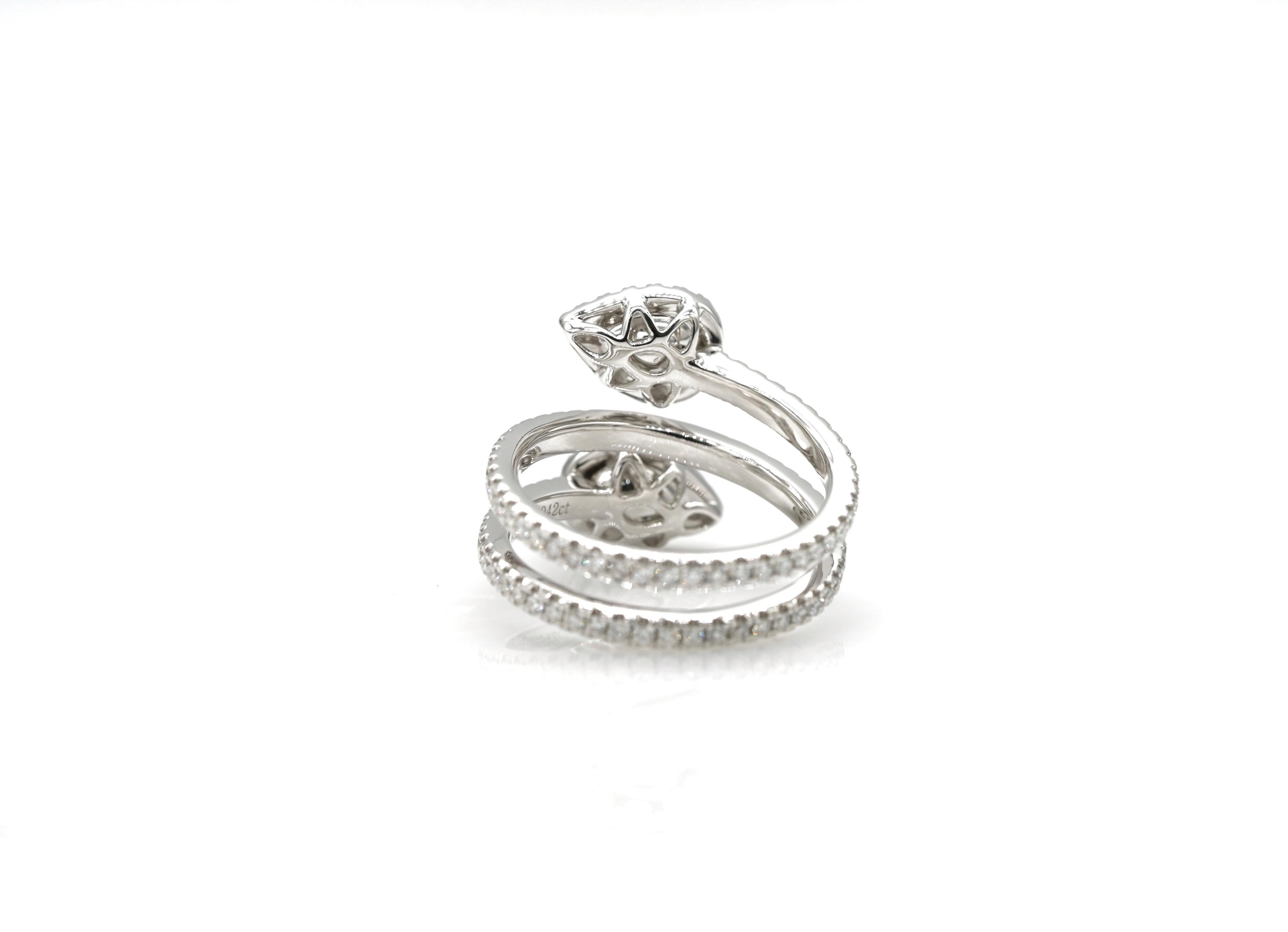 Women's or Men's 1.68 Toi Et Mois Fancy Yellow Diamond Engagement Ring 18K White & Yellow Gold For Sale