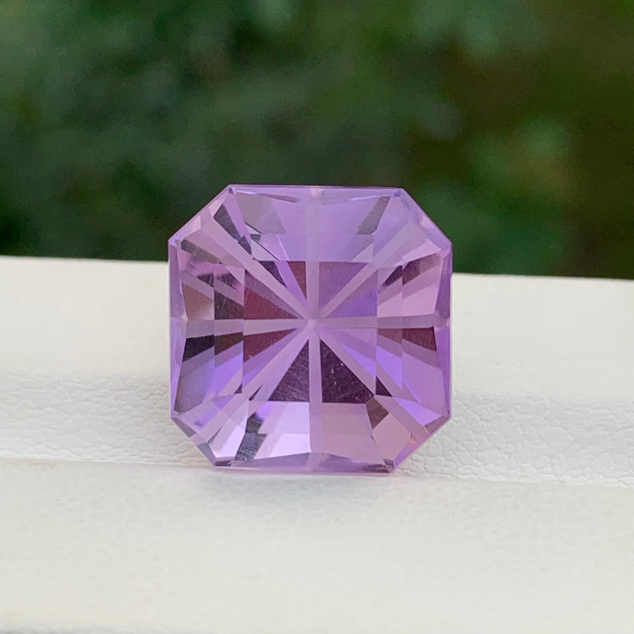 16,80 Karat Natürlicher loser Amethyst Quadratische Form Edelstein für Halskette (Arts and Crafts) im Angebot