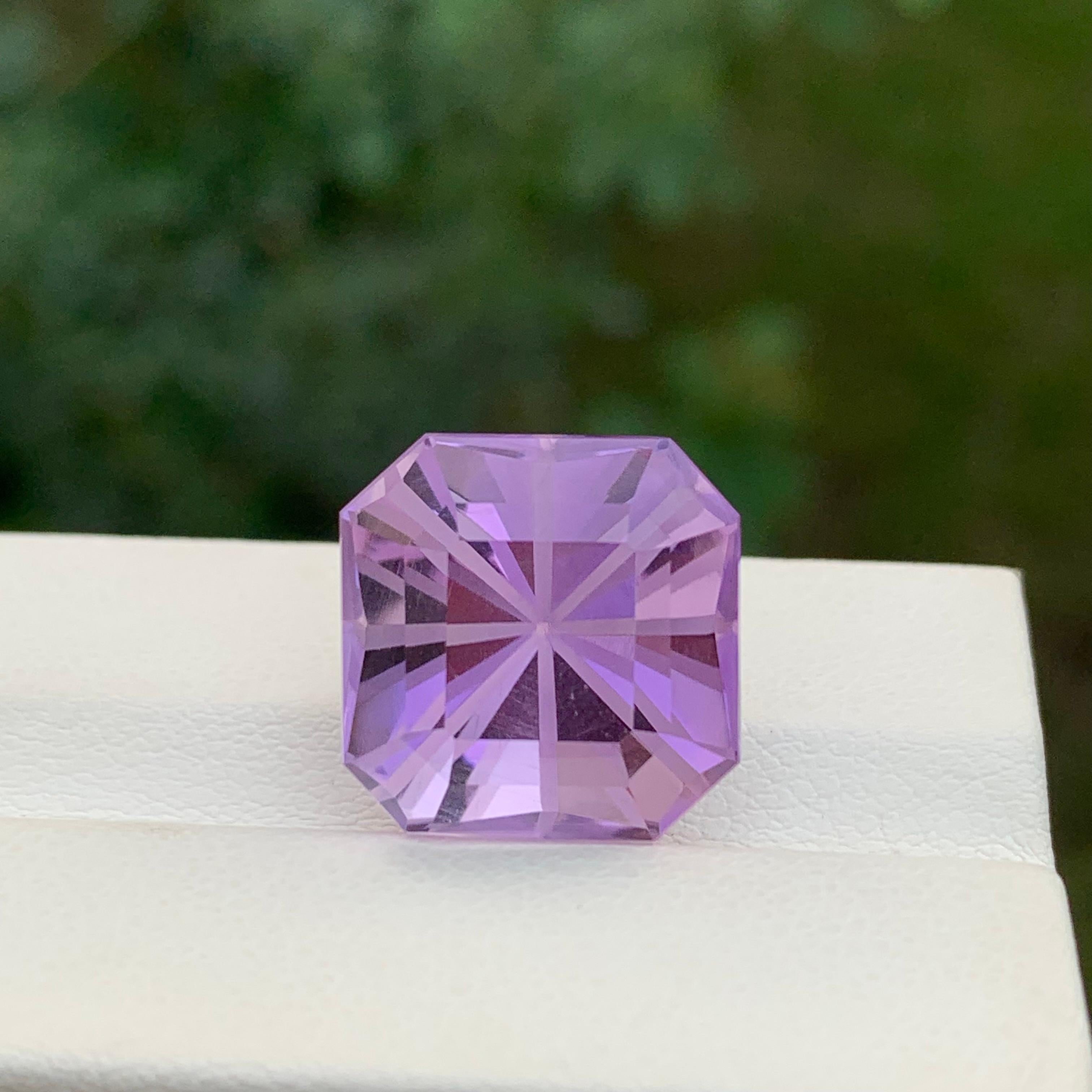 16,80 Karat Natürlicher loser Amethyst Quadratische Form Edelstein für Halskette (Carréeschliff) im Angebot